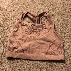 Alo yoga heather clay red crop top size M